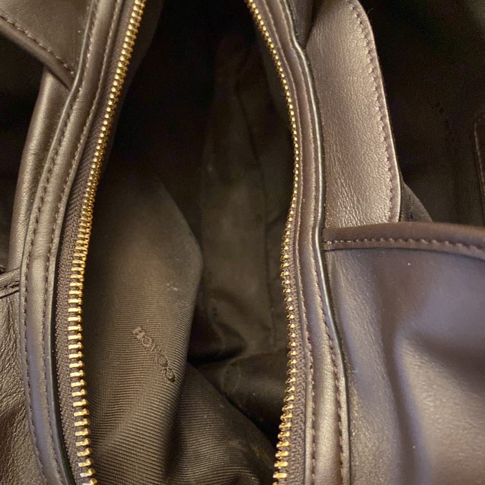 Coach leather and logo fabric Edie bag. - Picture 9 of 10